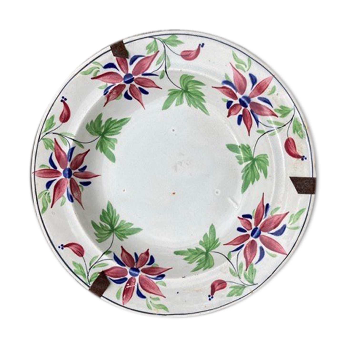 Collection plate in ancient earthenware