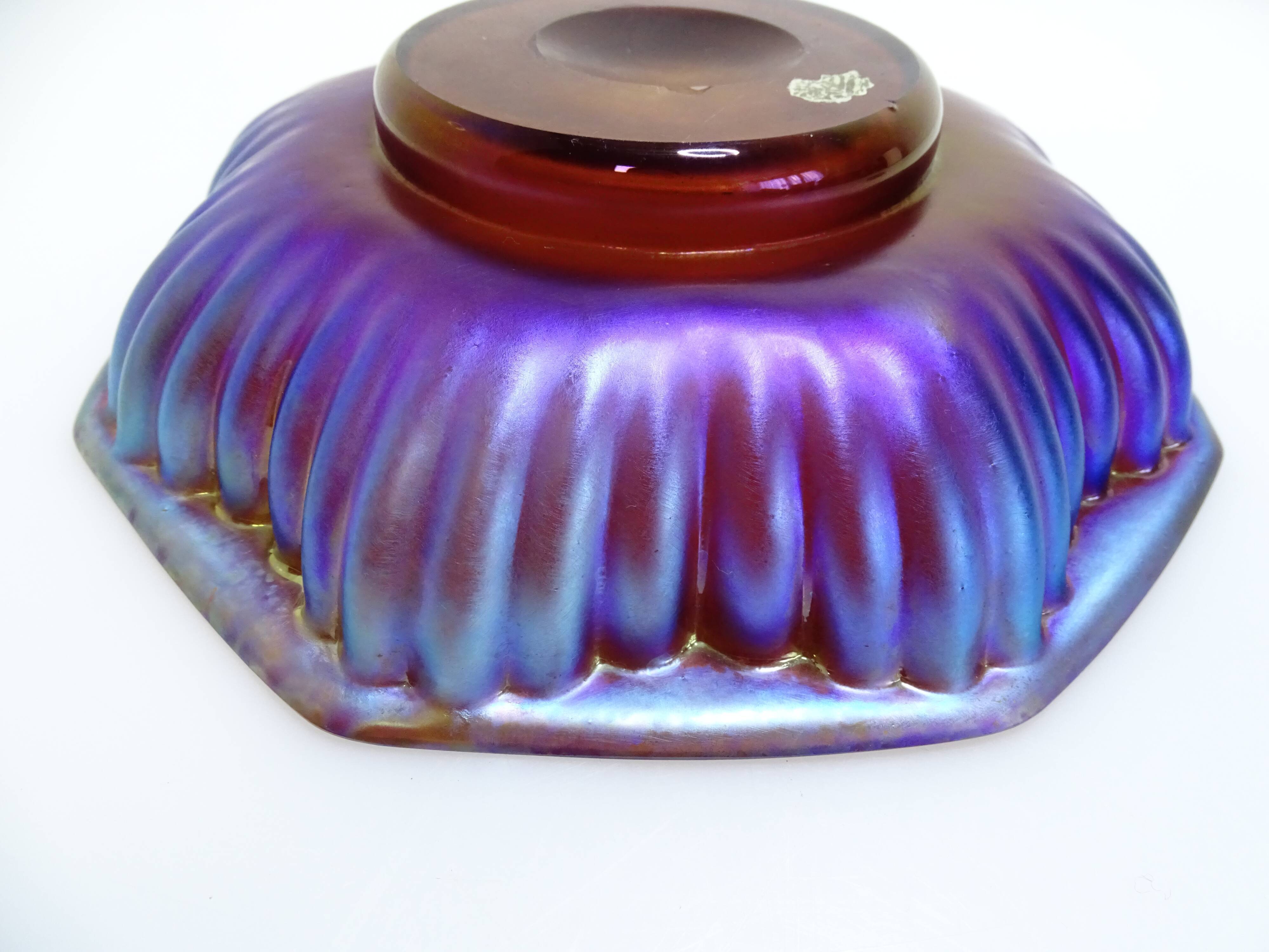 Austrian iridescent glass cup 1900 Loetz Kralik