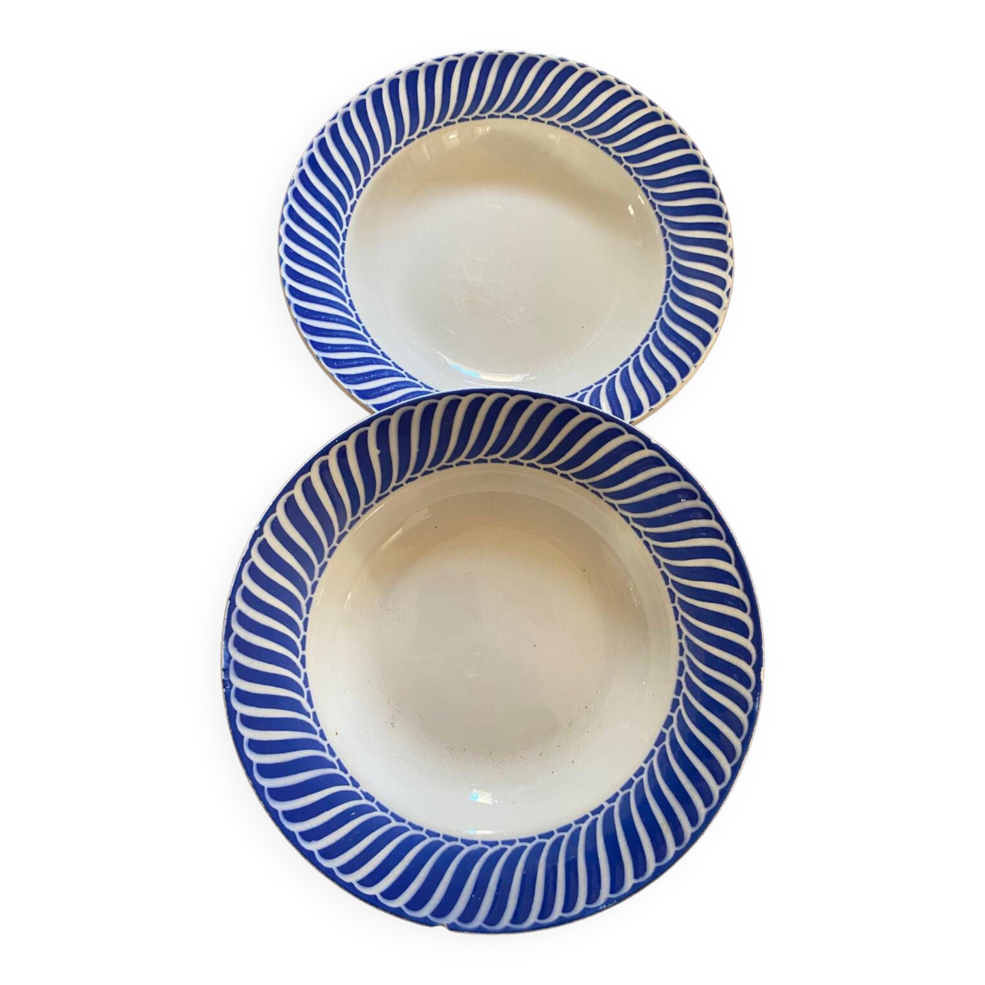 2 Jacquot Digoin Sarreguemines soup plates.
