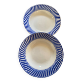 2 Jacquot Digoin Sarreguemines soup plates.