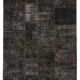 Hand-knotted oriental vintage 171 cm x 237 cm brown patchwork carpet