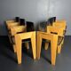 set 6 Modernist dining chairs by Arnold Merckx for Arco, Dutch design 1980s