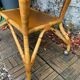 Vintage rattan and oak serving trolley 1960