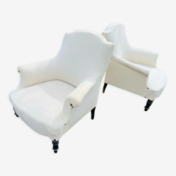 Pair of English armchairs