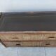 Vintage rattan and glass TV unit.