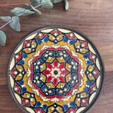 Assiette laiton émaillé