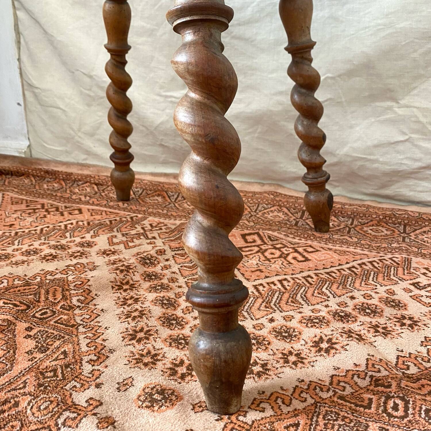 Antique Alsatian chair in carved wood