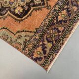 Distressed Turkish Runner 393x81 cm wool Vintage Tribal Rug