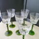 Set of 6 glasses of white wine from Alsace twisted leg