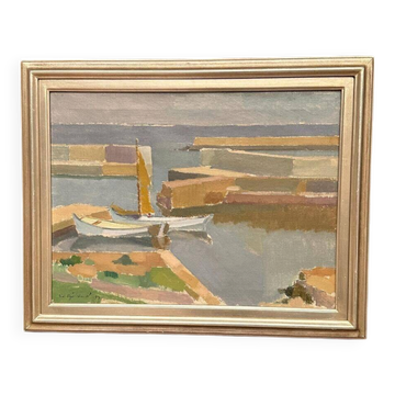 Swedish Oil on Canvas – by Richard Björklund – Sail Boat