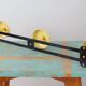 Yellow and black enamelled metal hook, 60s