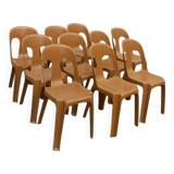 Set of 10 Massonet chairs