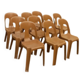 Set of 10 Massonet chairs