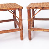 Pieces of vintage rattan sofa