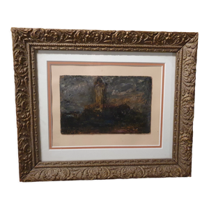 Huile sur toile, Eglise, milieu