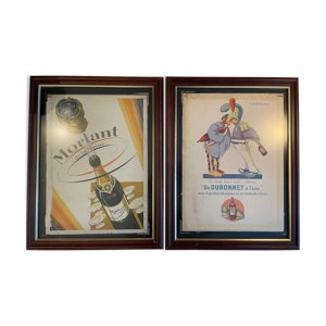 Set 2 tableaux affiches dubonnet