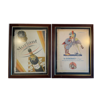 Set 2 tableaux affiches dubonnet