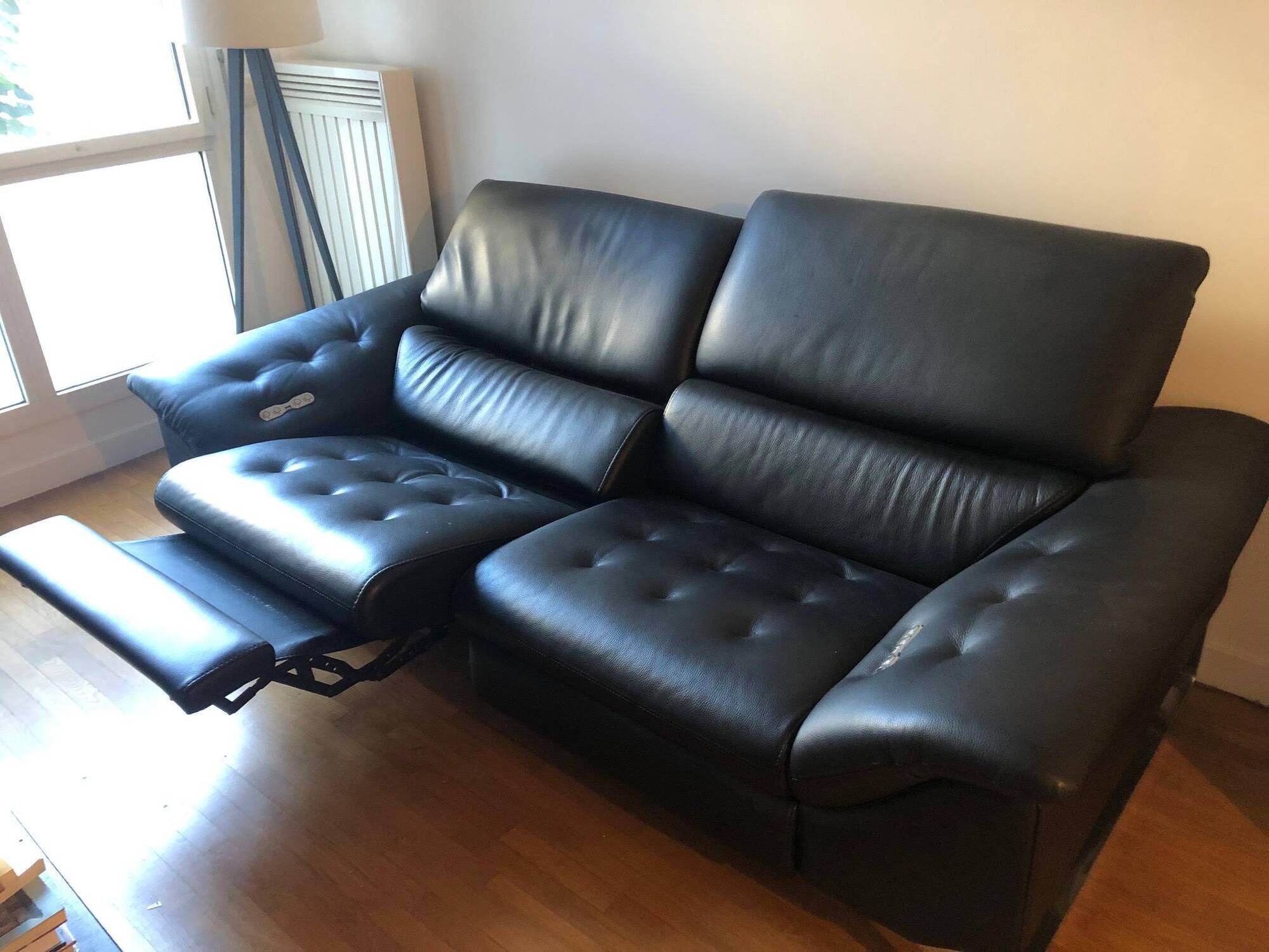Roche bobois cinétique 2-seater full relax motorised sofa - leather category