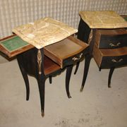 Pair of nightstands of style Louis XV makeover Shou-sugi-ban