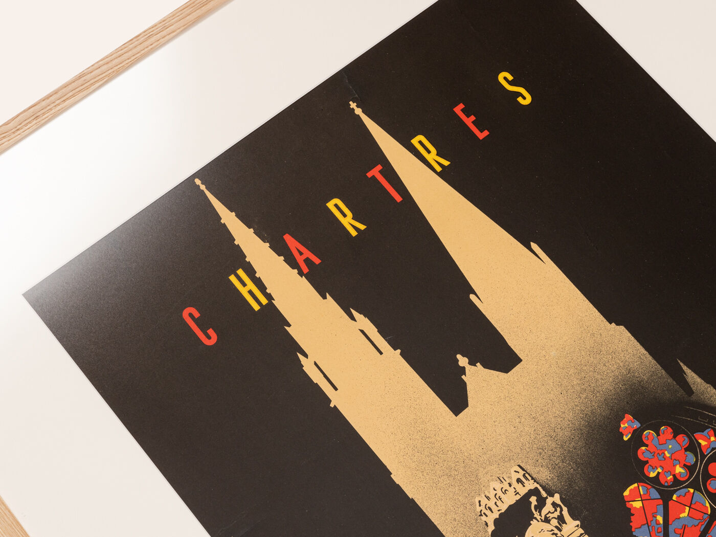 Chartres - Cathédrales de France, Art Déco Travel Poster, 86 x 123 cm