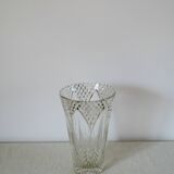 Crystal vase with art deco patterns, 1950