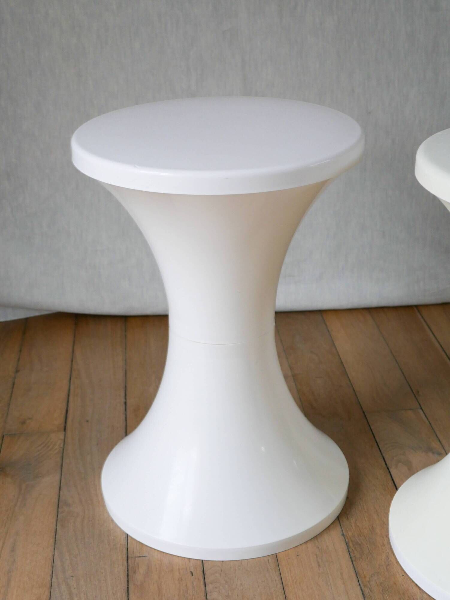 Pair of Tam-Tam stools Made in France Stamp 1970