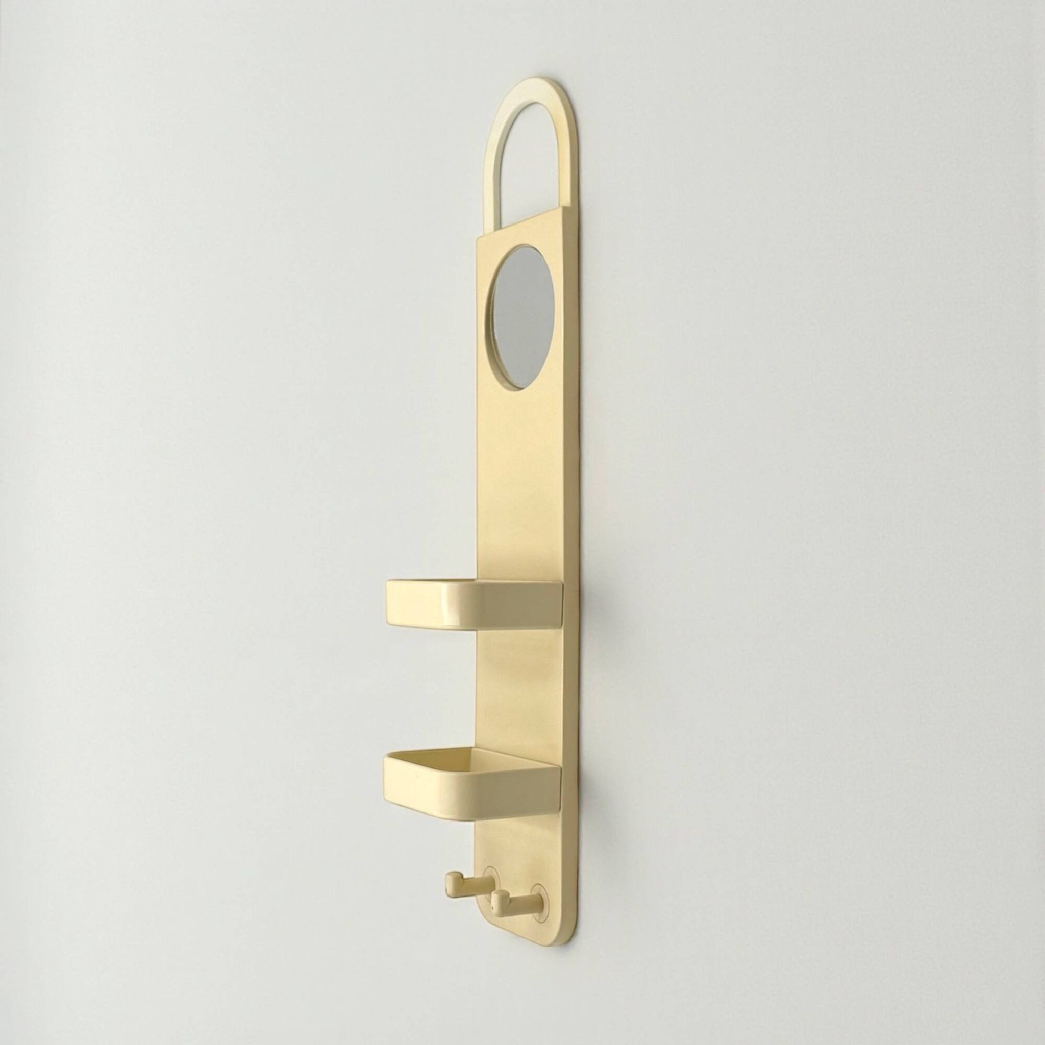 Vintage Gedy Wall Organizer with Mirror, Design Makio Hasuike 1970s