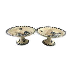pair de 2 coupes compotier