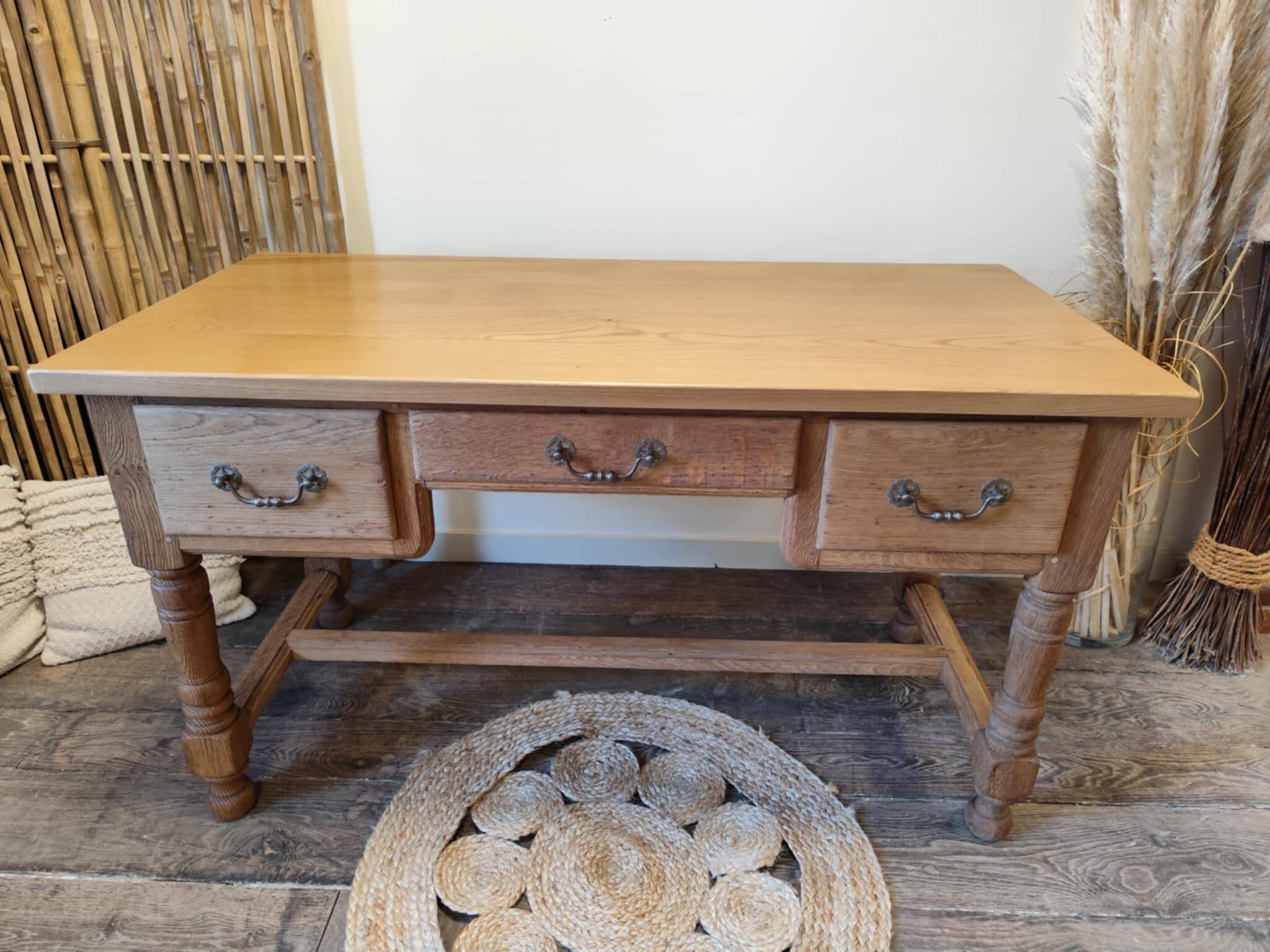 Solid oak desk