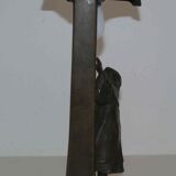 Old art deco bronze lamp