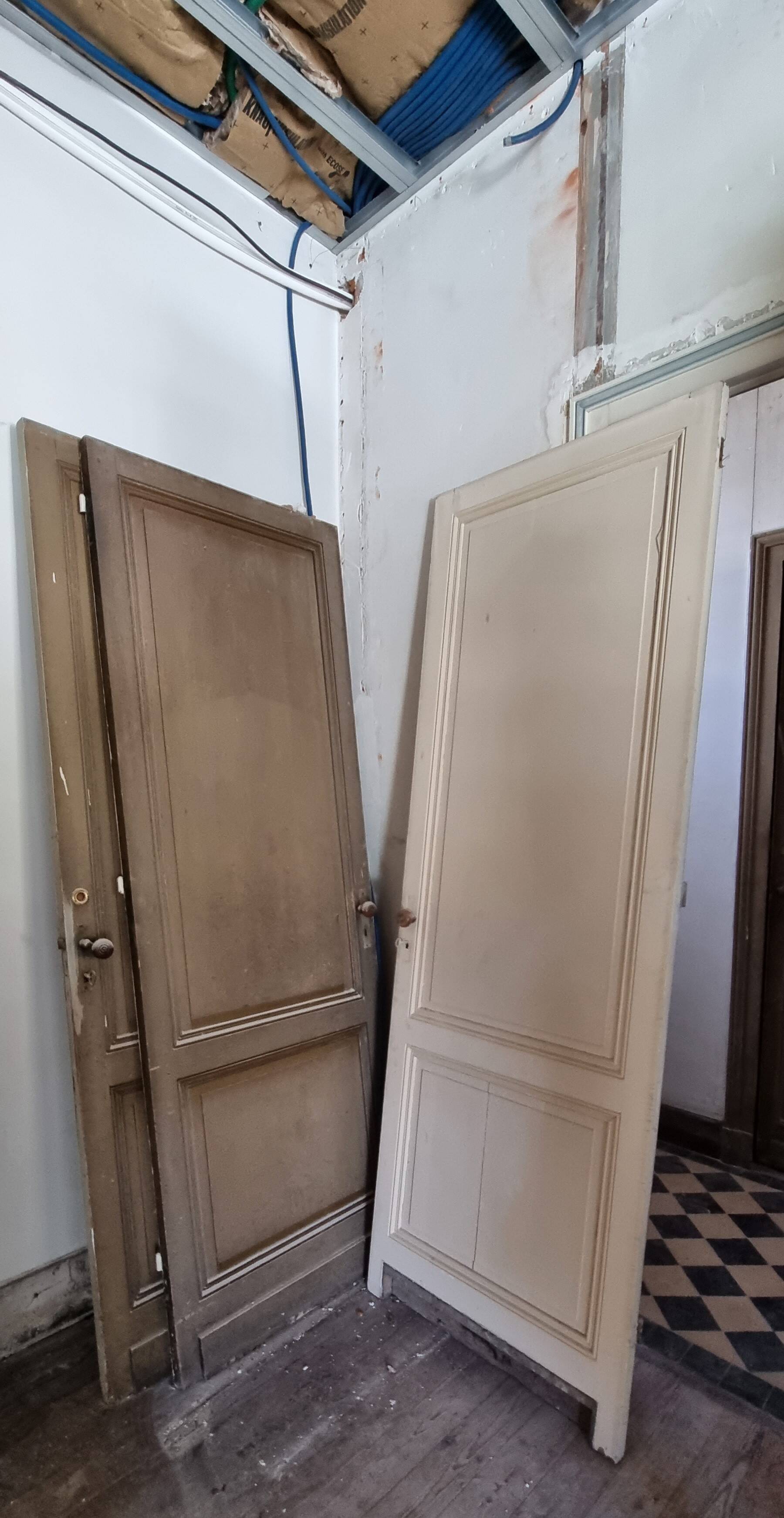 Lot de deux portes d'intérieur XIXème siècle