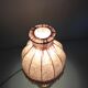 Brass bedside lamp and pink/vintage lampshade 60s-70s