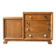 Commode asymétrique art déco chêne brut rénovée