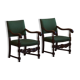 Fauteuils en chêne et laine, style Louis XIII, par un ébéniste français des années 1930