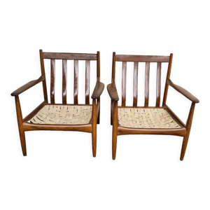 Paire  de fauteuils scandinave