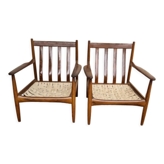 Paire  de fauteuils scandinave