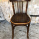 Chair bistrot baumann dark wood 70s vintage #a201