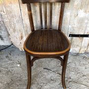 Chair bistrot baumann dark wood 70s vintage #a201