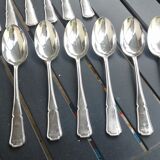 Set of 19 cutlery forks spoons large and small louche silver metal