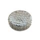 Round wall light ceiling fixture in glass with diamond points vintage 1970s