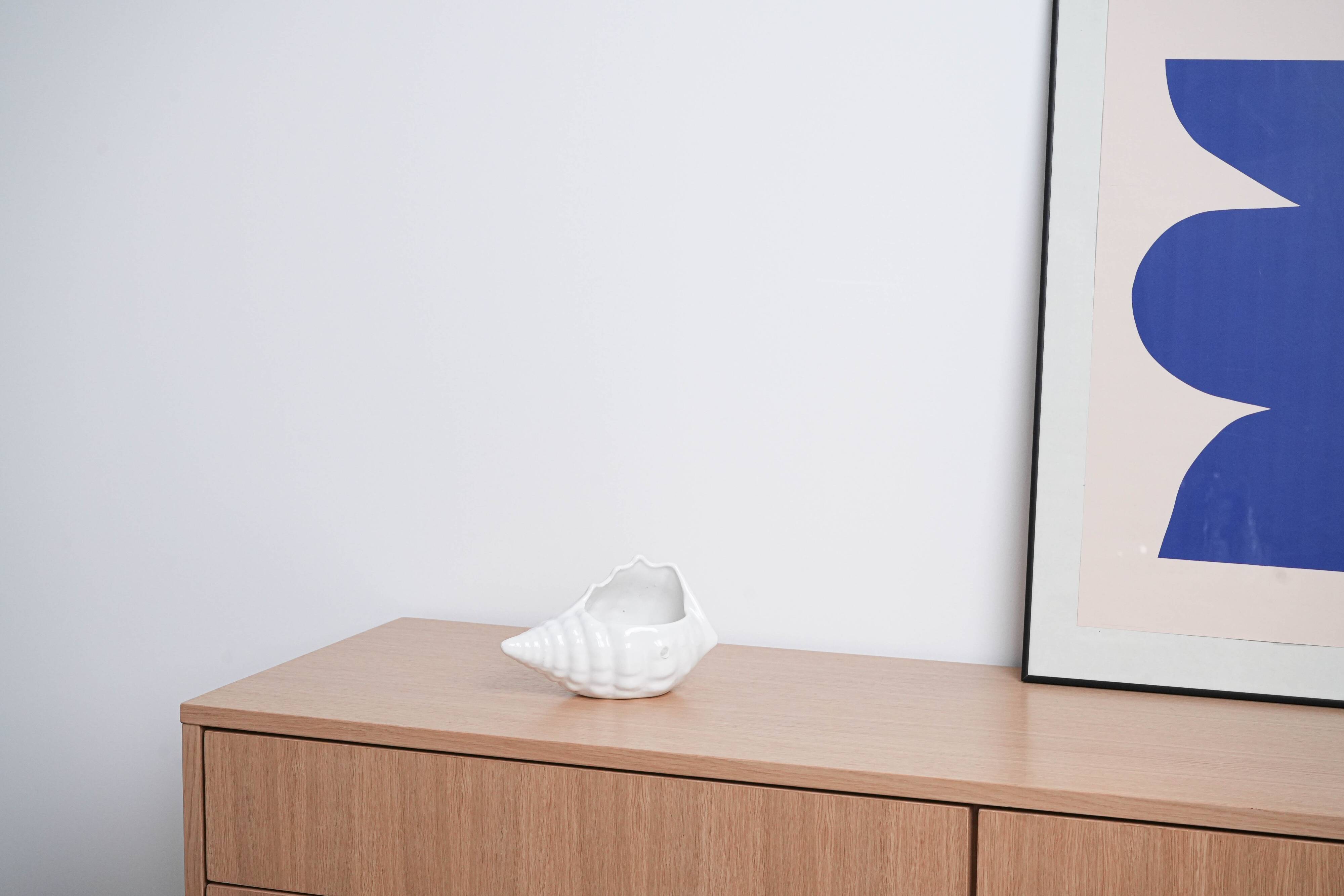 Ceramic seashell, Italian design, 1970s, manufactured in Italy