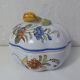 sugar bowl earthenware polychrome  Old Rouen Geo Martel