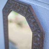 Repelled brass mirror, 74x43cm