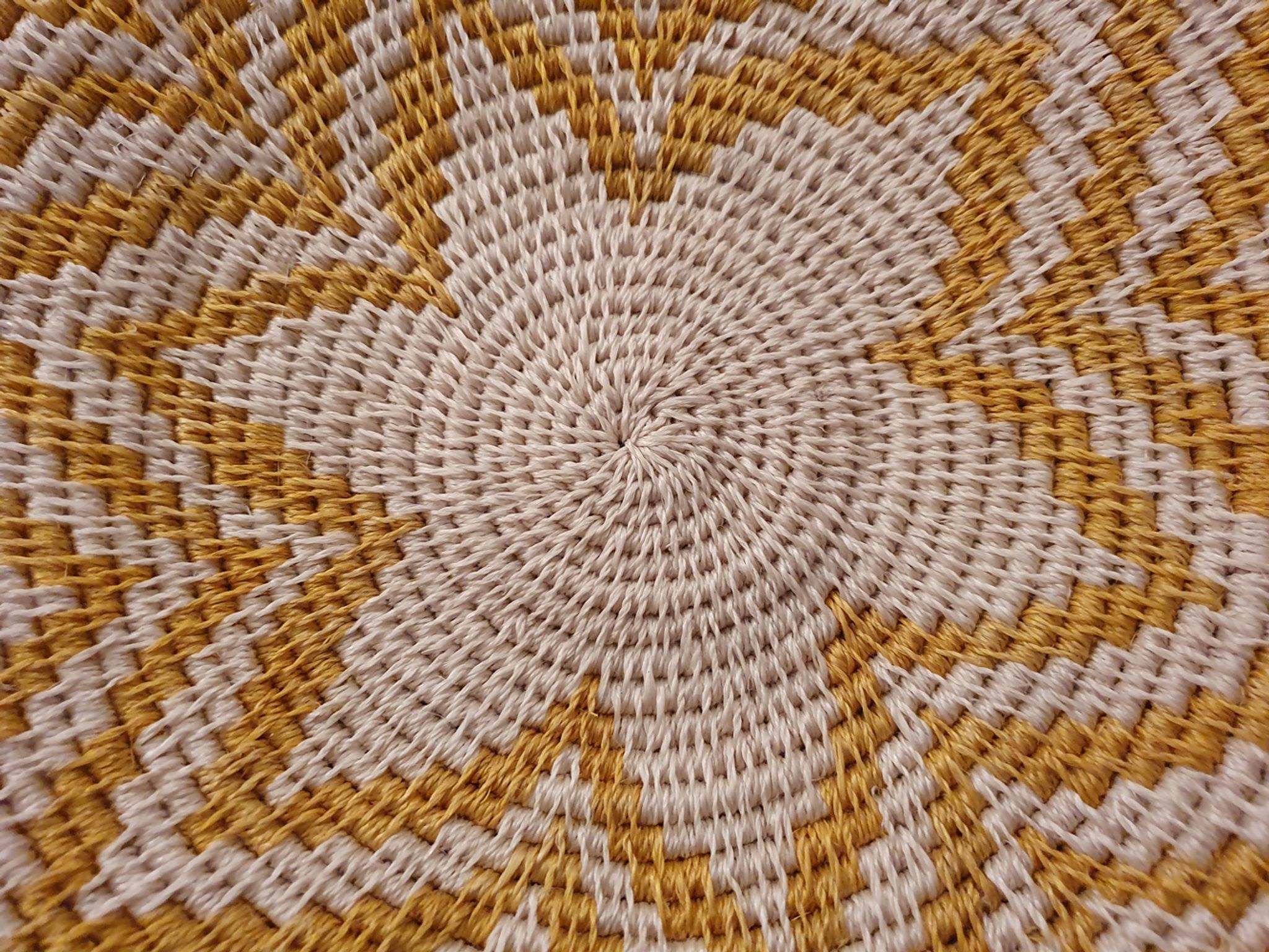 African woven basket