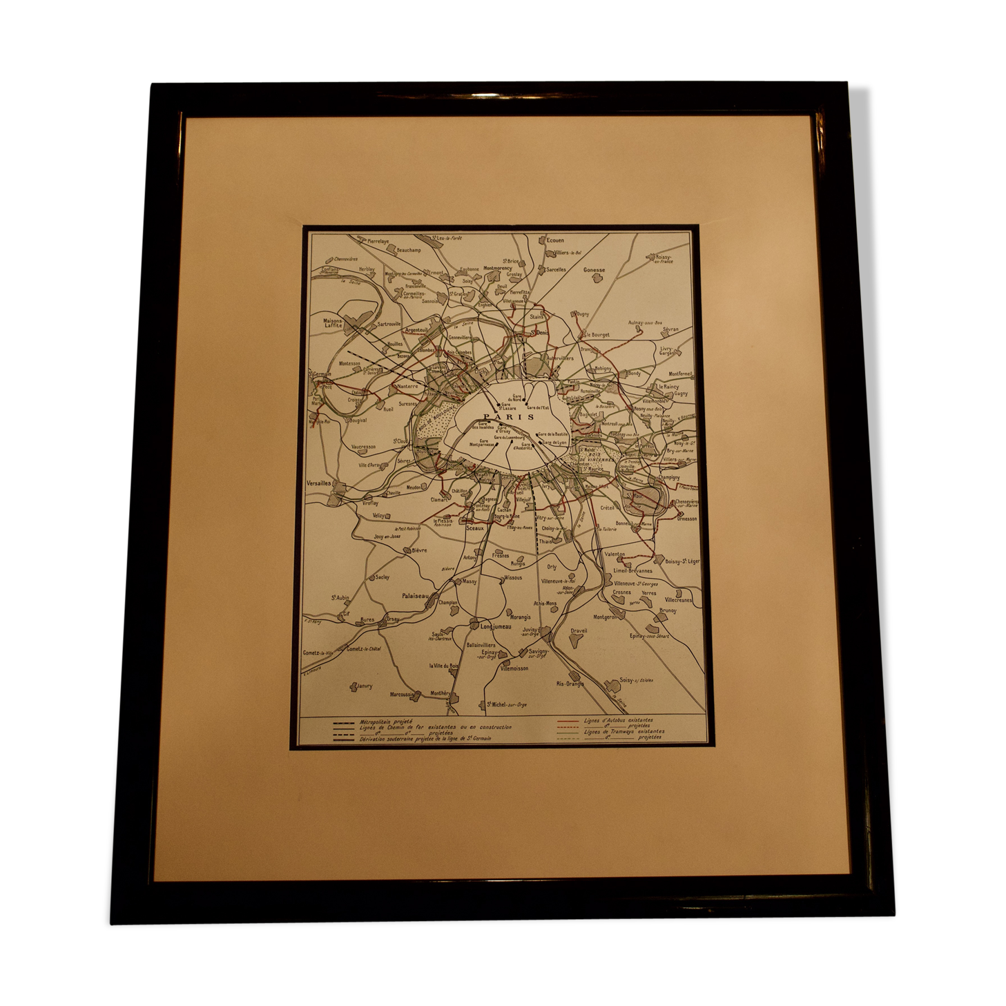 The development of transport in the Paris region 1928