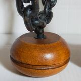 Duo de bougeoirs brutalistes Art-populaire années 50