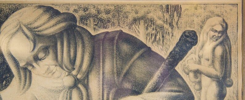 Art Deco lithograph 1926 Rense Hamstra 80x60cm