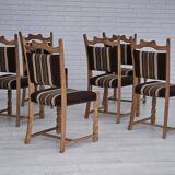 1970s, set 6 pcs of Danish dinning chairs, original very good condition, oak wood.
