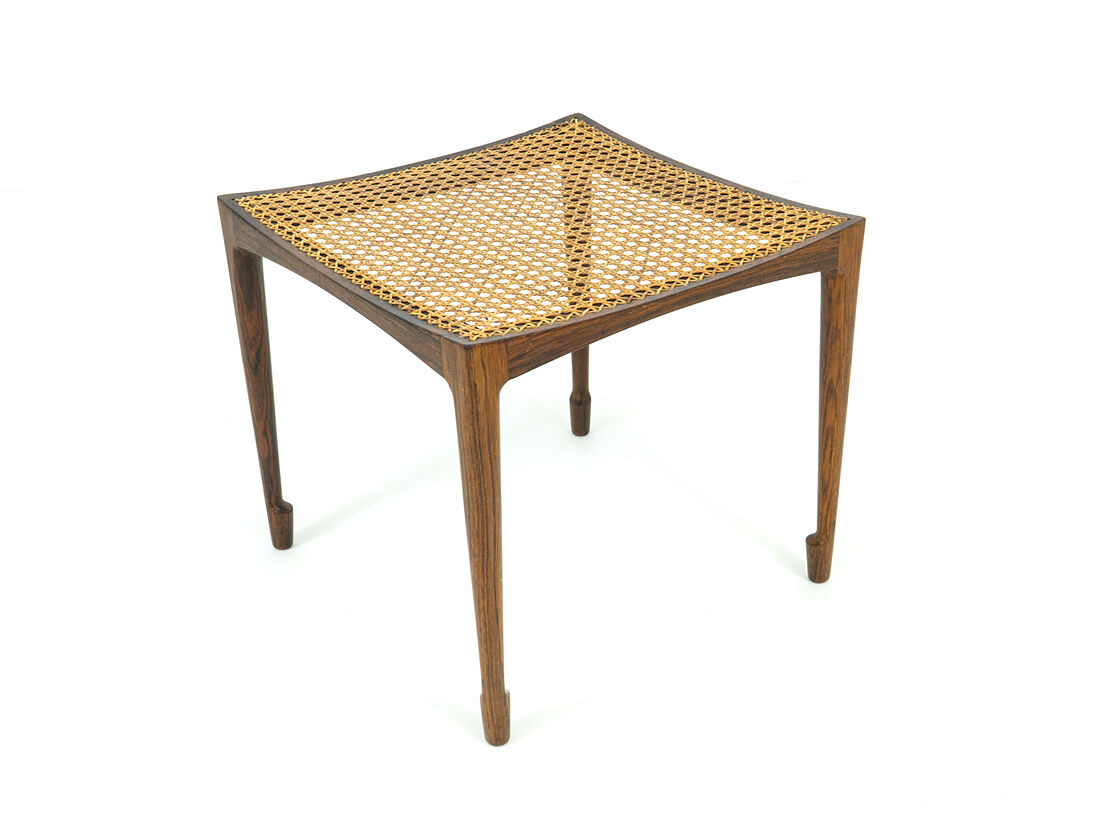 Danish rosewood stool by Bernt Petersen for Wørts Møbelsnedkeri