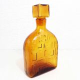 Empoli amber glass carafe, Italy 1960